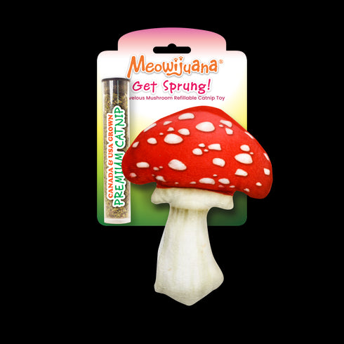 Meowijuana Get Sprung Refillable Mushroom Cat Toy